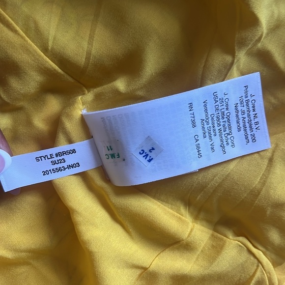 J. Crew Collection V-neck Floral Yellow Orange Print Maxi Dress Size XS - Picture 10 of 13